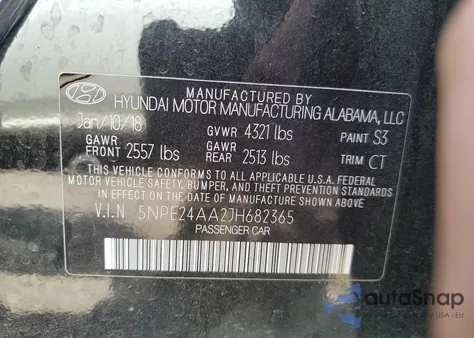 2018 Hyundai Sonata Eco from USA, damaged, VIN 5NPE24AA2JH682365